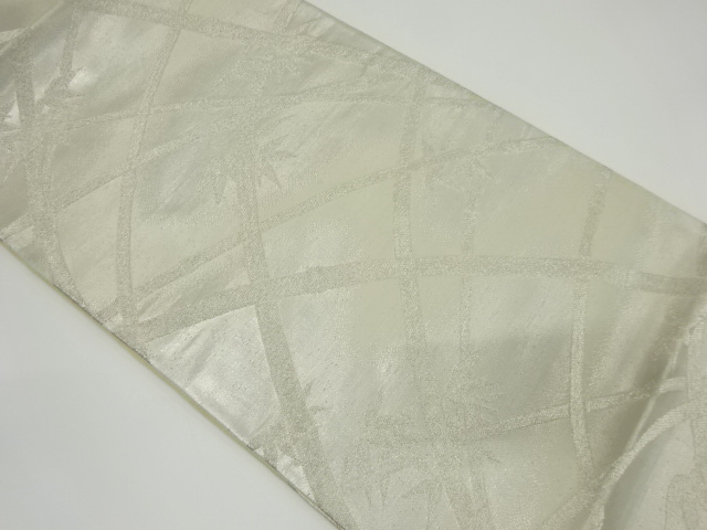 アンティーク　霞に竹笹模様織り出し袋帯（材料）